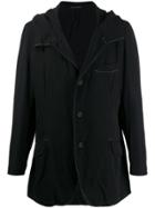 Yohji Yamamoto Hooded Fitted Blazer - Black