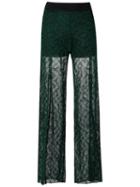 Cecilia Prado - Knitted Pants - Women - Acrylic/lurex/viscose - P, Green, Acrylic/lurex/viscose