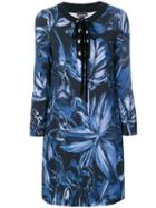 Just Cavalli - Floral Print Dress - Women - Spandex/elastane/viscose - 38, Blue, Spandex/elastane/viscose