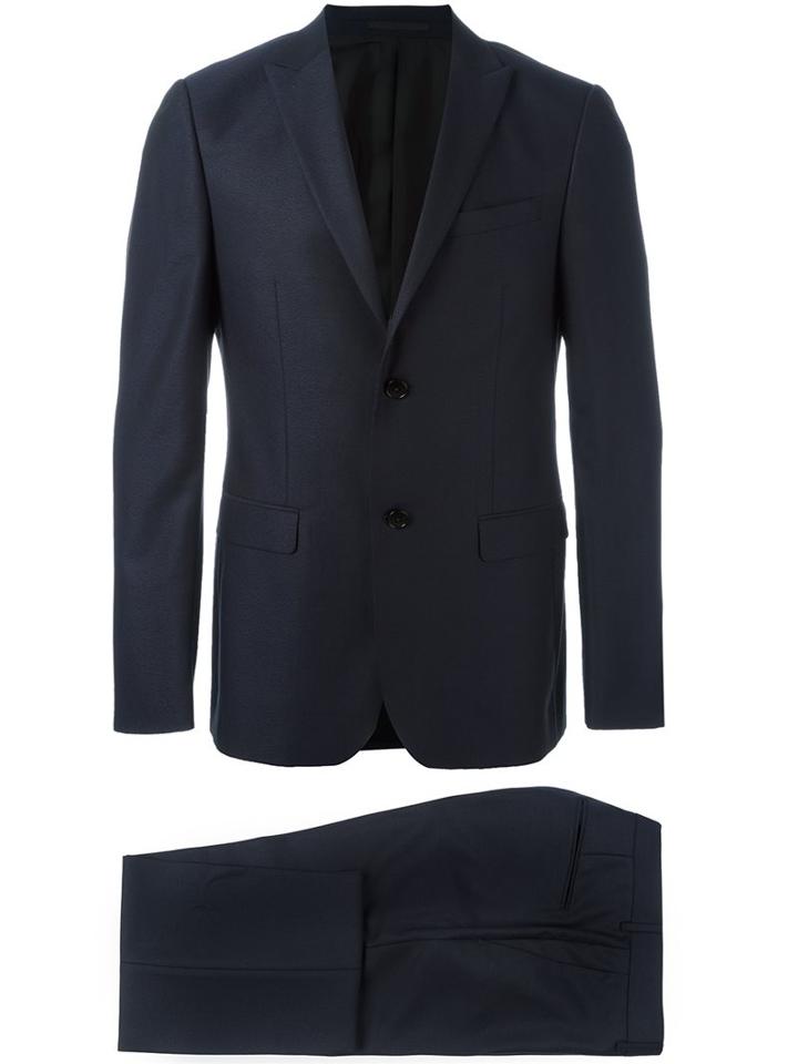 Z Zegna Two Piece Suit, Men's, Size: 52, Blue, Cupro/wool