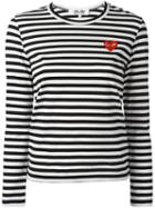 Comme Des Garçons Play - Logo Stamp Striped Top - Women - Cotton - L, Women's, Black, Cotton