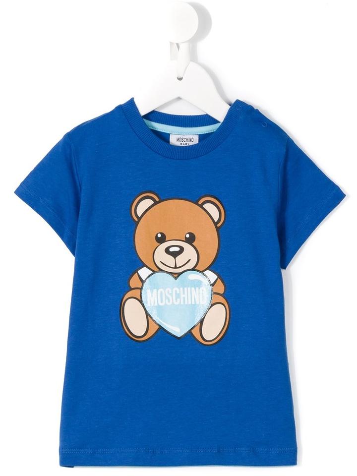 Moschino Kids - Teddy Bear Print T-shirt - Kids - Cotton - 2 Yrs, Blue