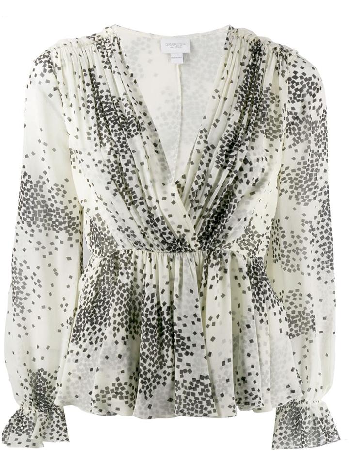 Giambattista Valli Square Print Blouse - White