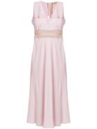No21 Sheer Waist Dress - Pink & Purple