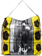 Jw Anderson Yellow Printed Canvas Shoulder Bag