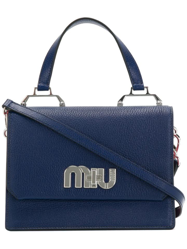 Miu Miu Top Handle Tote - Blue