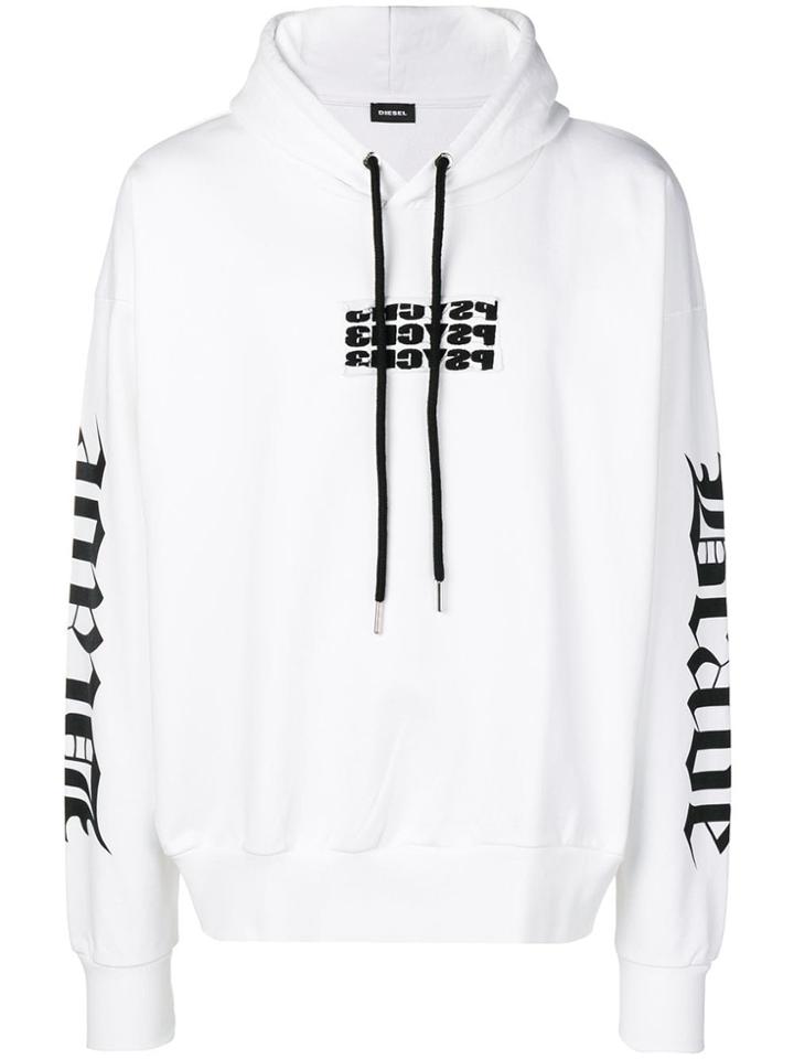 Diesel S-alby-hood-y2 Hoodie - White