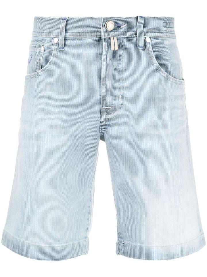 Jacob Cohen Faded Denim Shorts - Blue