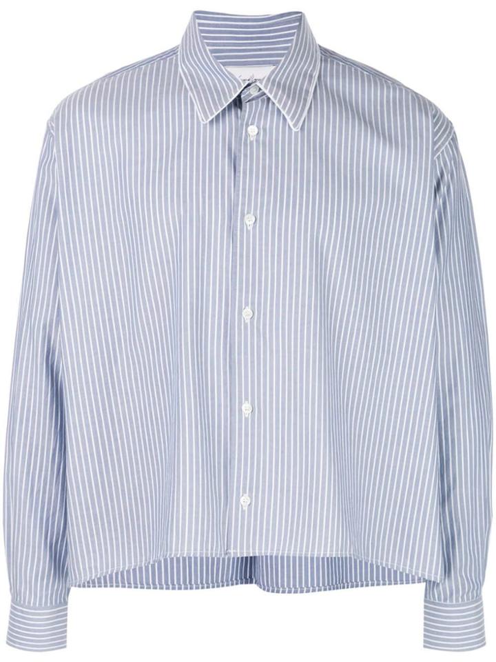 Second/layer Stripe Shirt - Blue