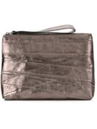 Mara Mac Panelled Clutch Bag - Brown