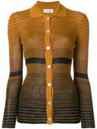 Wales Bonner Striped Fitted Cardigan - Yellow & Orange