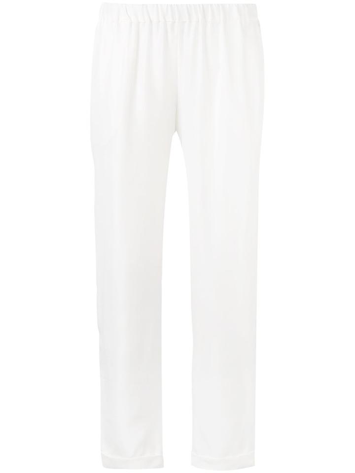P.a.r.o.s.h. - Straight-leg Trousers - Women - Silk - Xs, Women's, White, Silk
