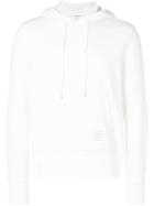 Thom Browne 4-bar Honeycomb Piqué Hoodie - White