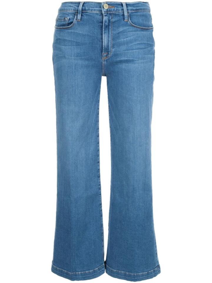 Frame Denim 'le Capri' Cropped Jeans, Women's, Size: 29, Blue, Cotton/polyester/spandex/elastane