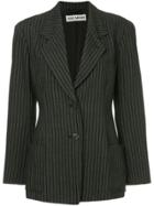 Issey Miyake Vintage Pinstripe Fitted Blazer - Grey