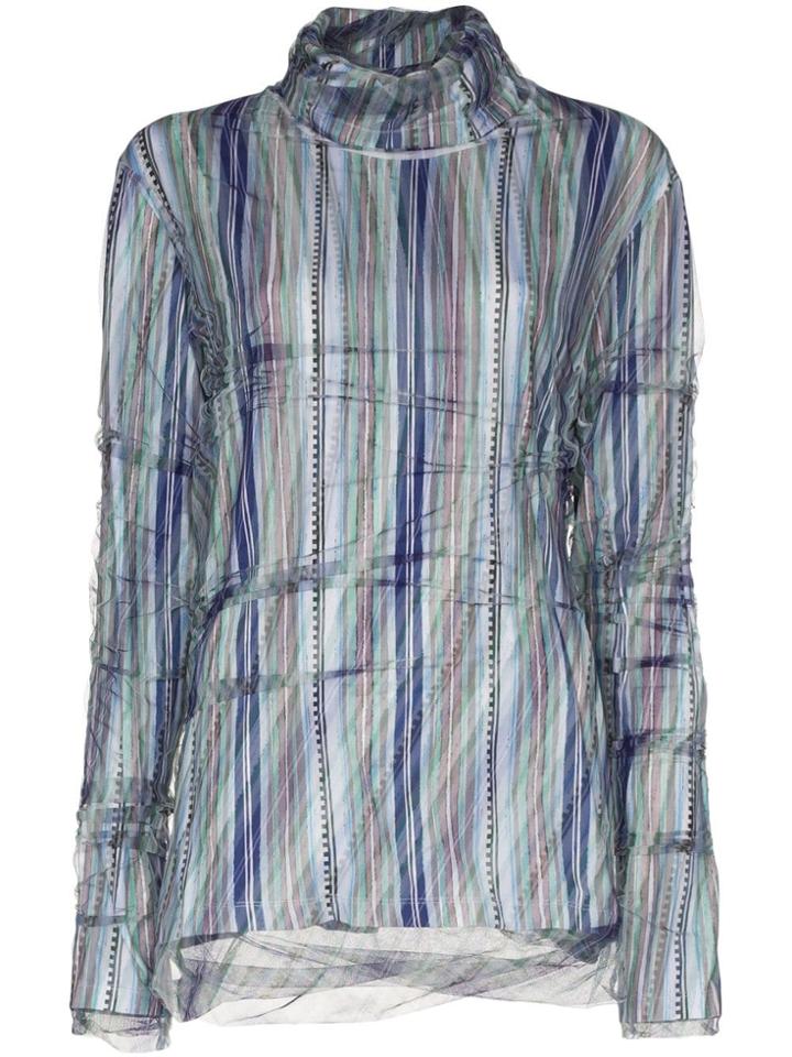 Y/project Abstract Stripe Double-layer Top - Blue
