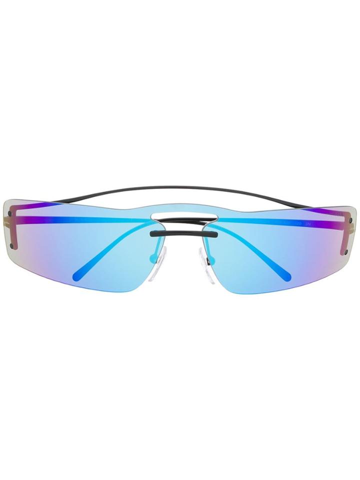 Prada Eyewear Rimless Square Shaped Sunglasses - Black
