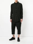 Aleksandr Manamïs Frayed-hem Long-sleeve Shirt - Black