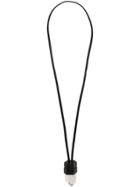 Monies Faceted Crystal Necklace - Black