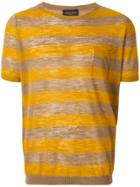 Roberto Collina Stripe Short-sleeve T-shirt - Brown