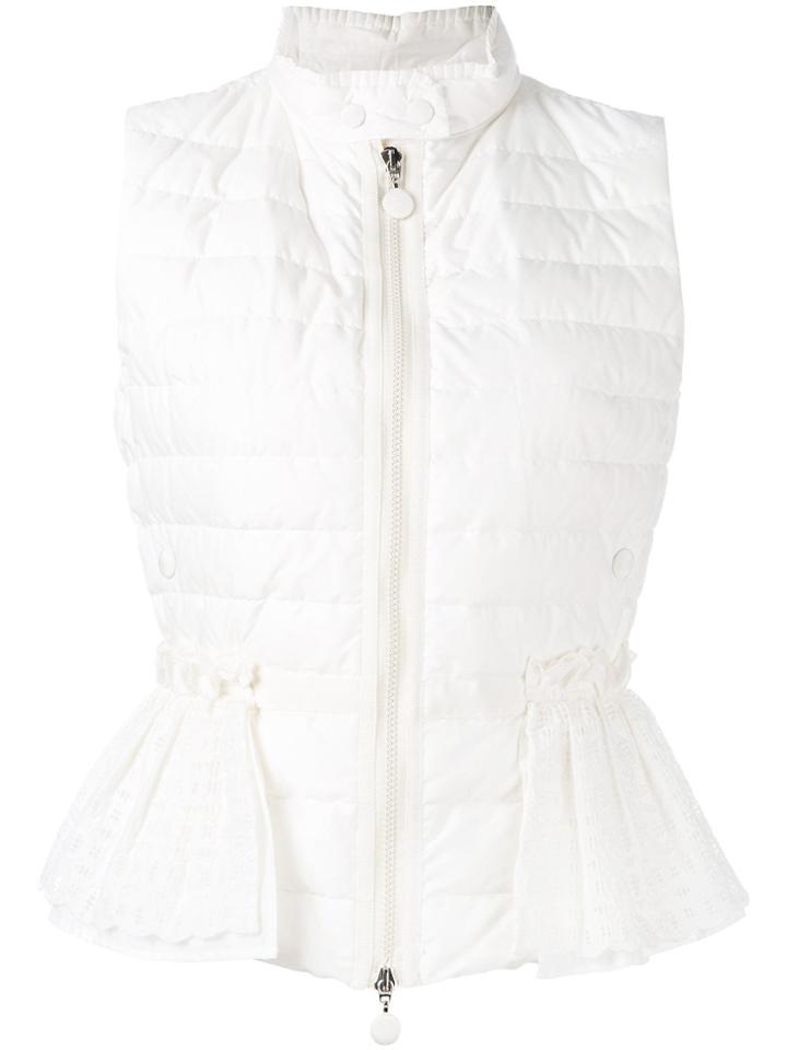 Moncler Padded Peplum Gilet - White