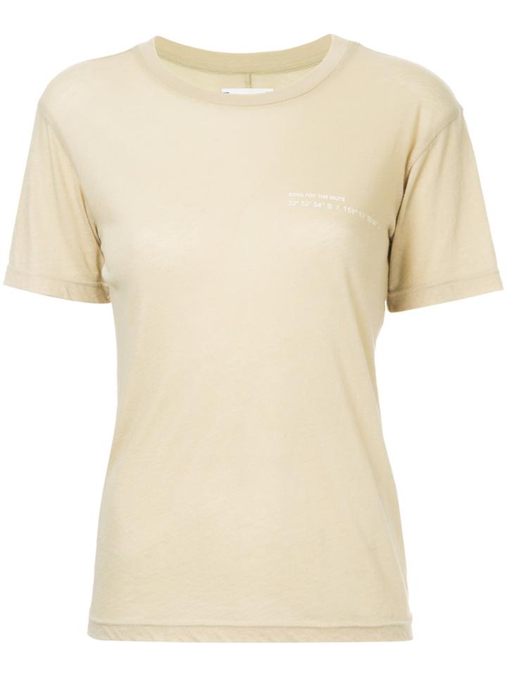 Song For The Mute Coordinates Slim Tee - Yellow & Orange