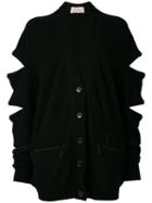 Christopher Kane Cut-out Sleeved Cardigan - Black