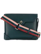 Manu Atelier Contrast Colour Strap Satchel - Green