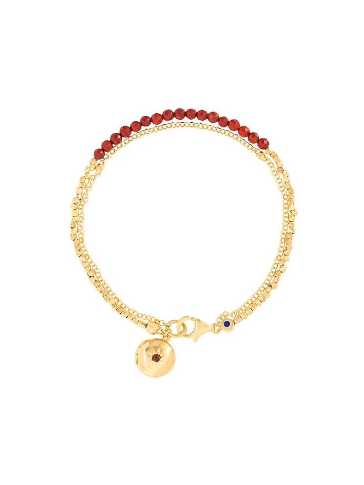 Astley Clarke 'biography' Garnet Locket Bracelet, Women's, Metallic