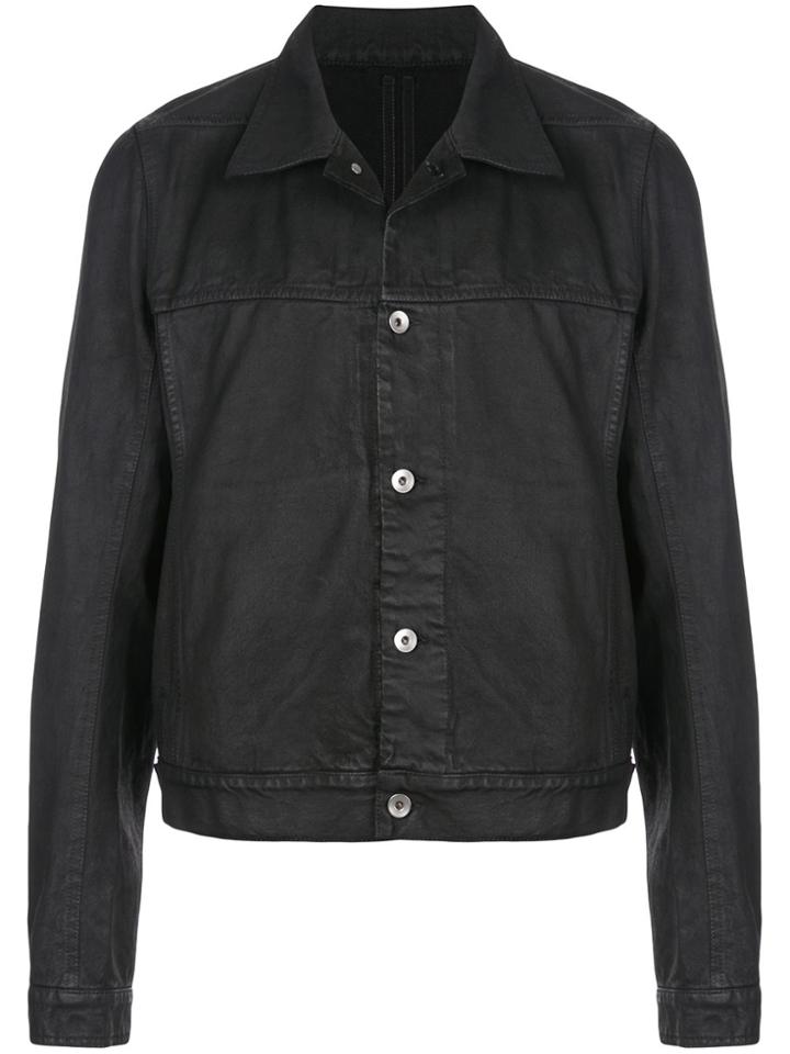 Rick Owens Drkshdw Waxed Style Denim Jacket - Black