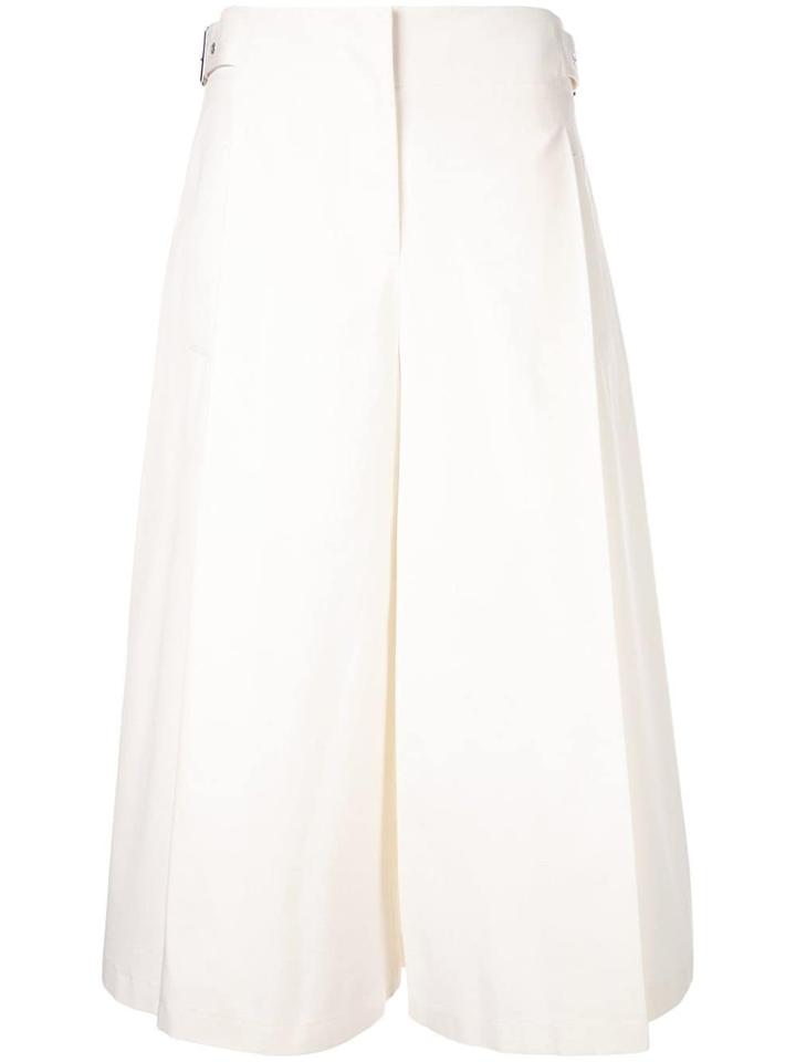 Jil Sander Navy Cropped Tailored Trousers - White