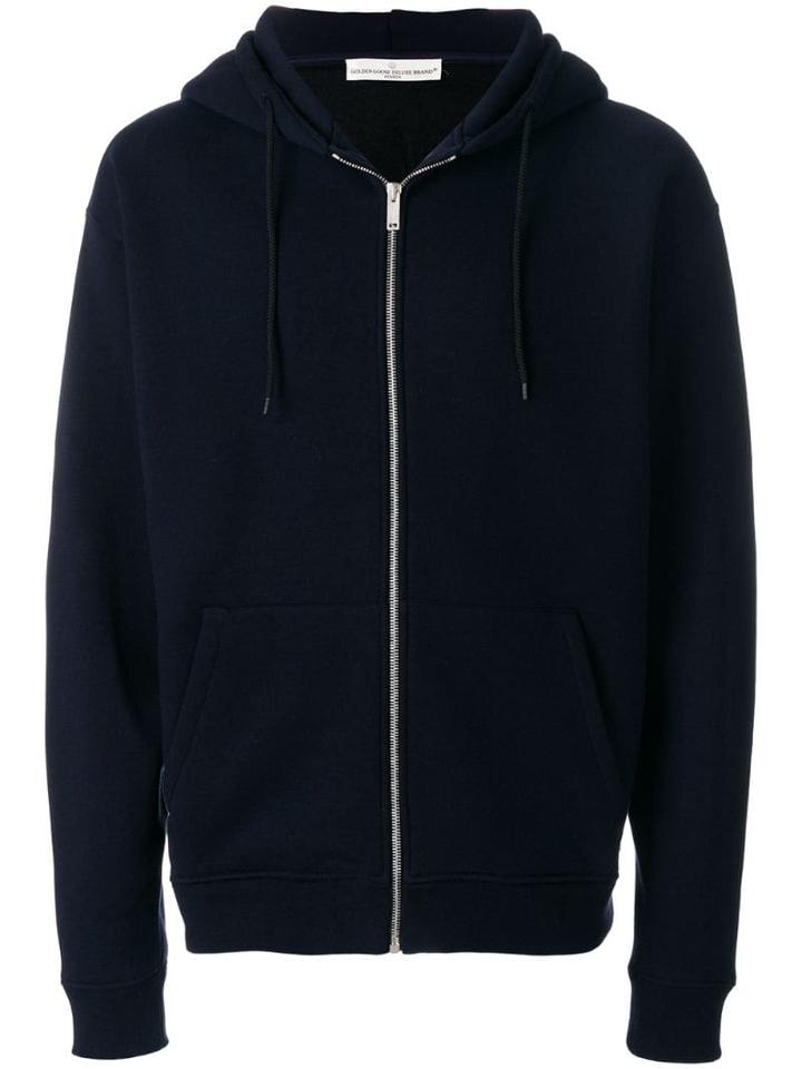 Golden Goose Logo Printed Zip Jacket - Blue