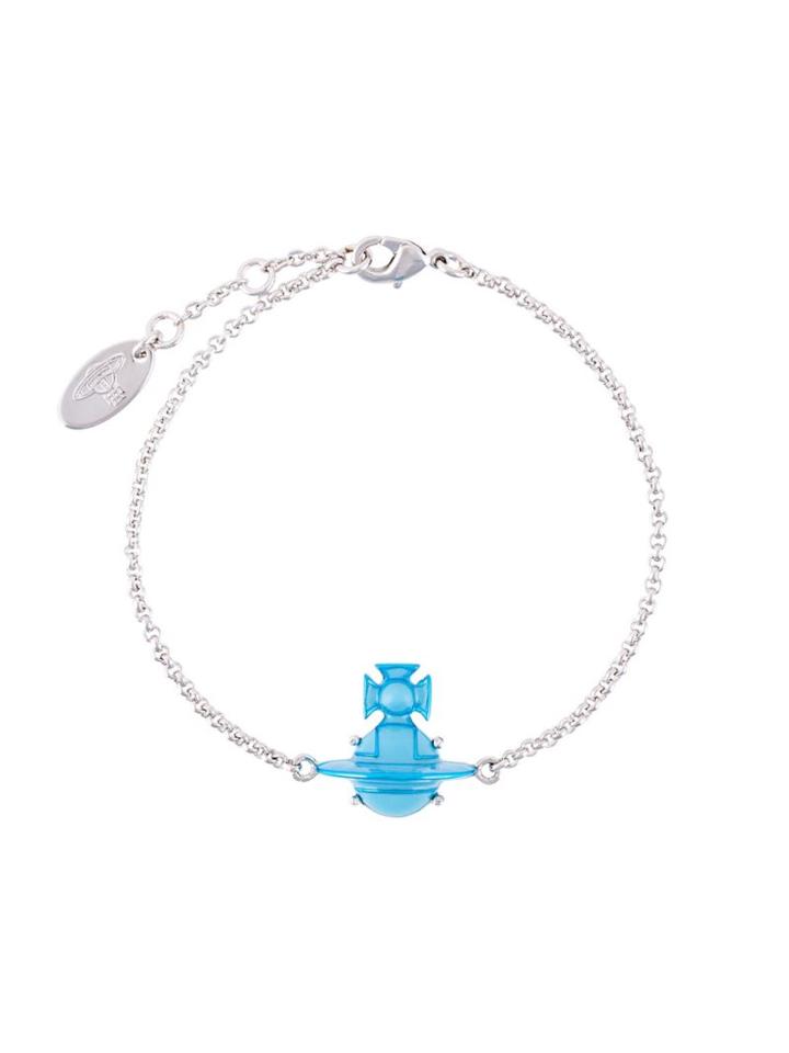 Vivienne Westwood Logo Charm Bracelet, Women's, Metallic, Brass