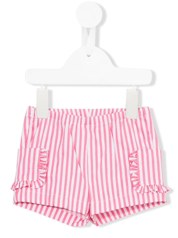 Il Gufo - Striped Shorts - Kids - Cotton/spandex/elastane - 24 Mth, Pink/purple