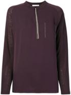 Fabiana Filippi Long-sleeve Fitted Top - Pink & Purple