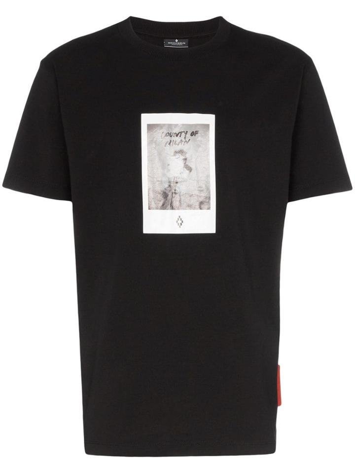 Marcelo Burlon County Of Milan Rose Photograph-print T-shirt - Black