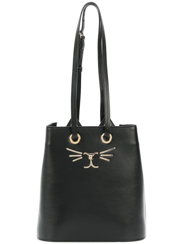 Charlotte Olympia Feline Bucket Bag - Black