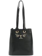 Charlotte Olympia Feline Bucket Bag - Black