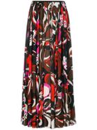 Emilio Pucci Pleated Printed Skirt - Multicolour