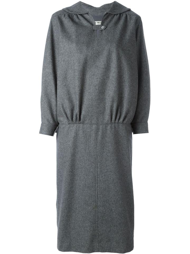 Comme Des Garçons Vintage Keyhole Collar Knit Dress - Grey