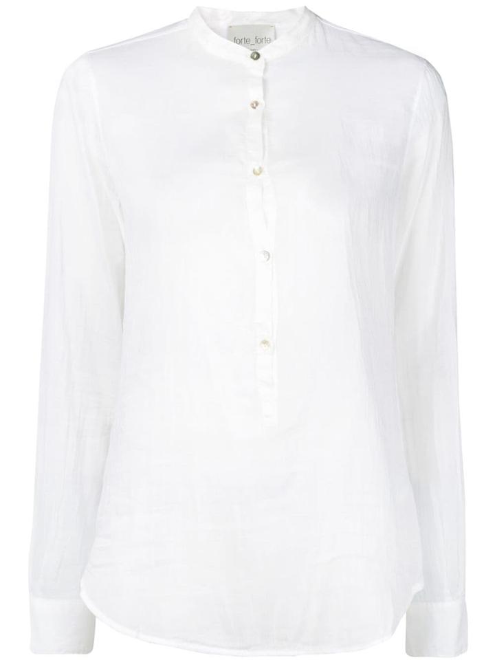 Forte Forte Band Collar Shirt - White