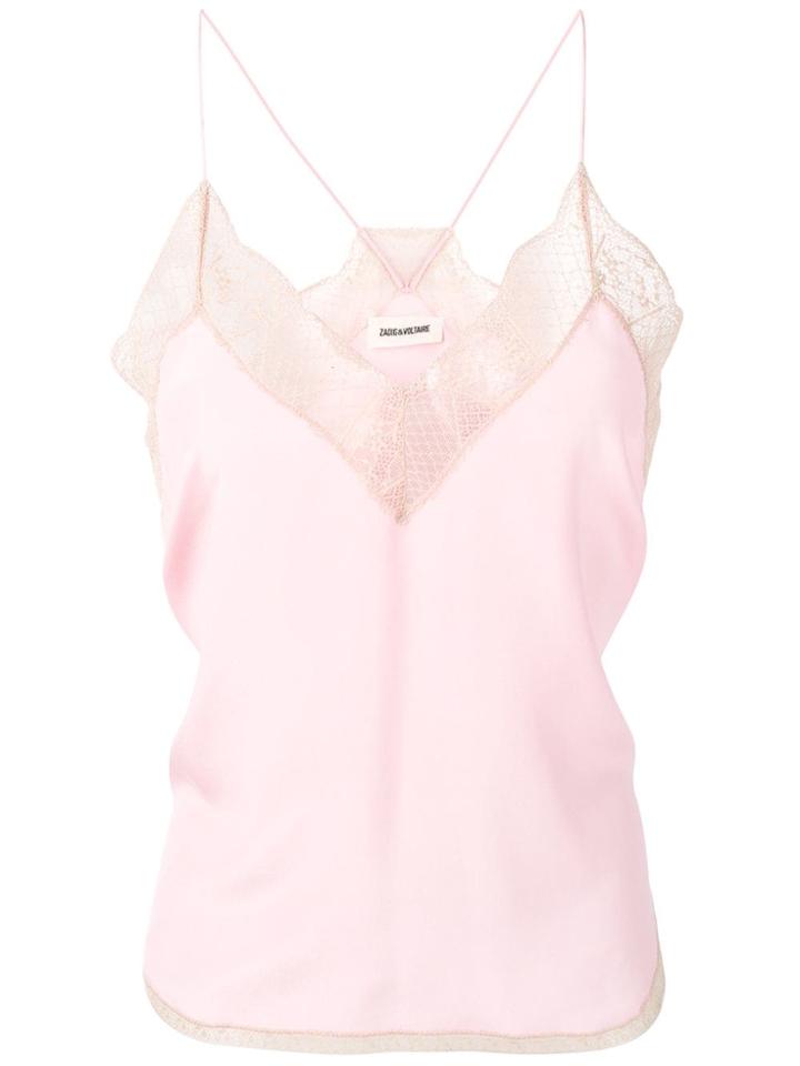 Zadig & Voltaire Lace Trim Camisole - Pink