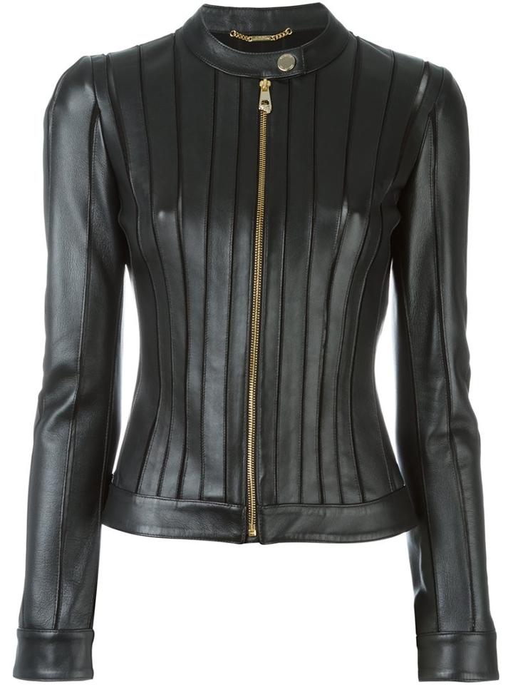 Versace Collection Fitted Leather Jacket