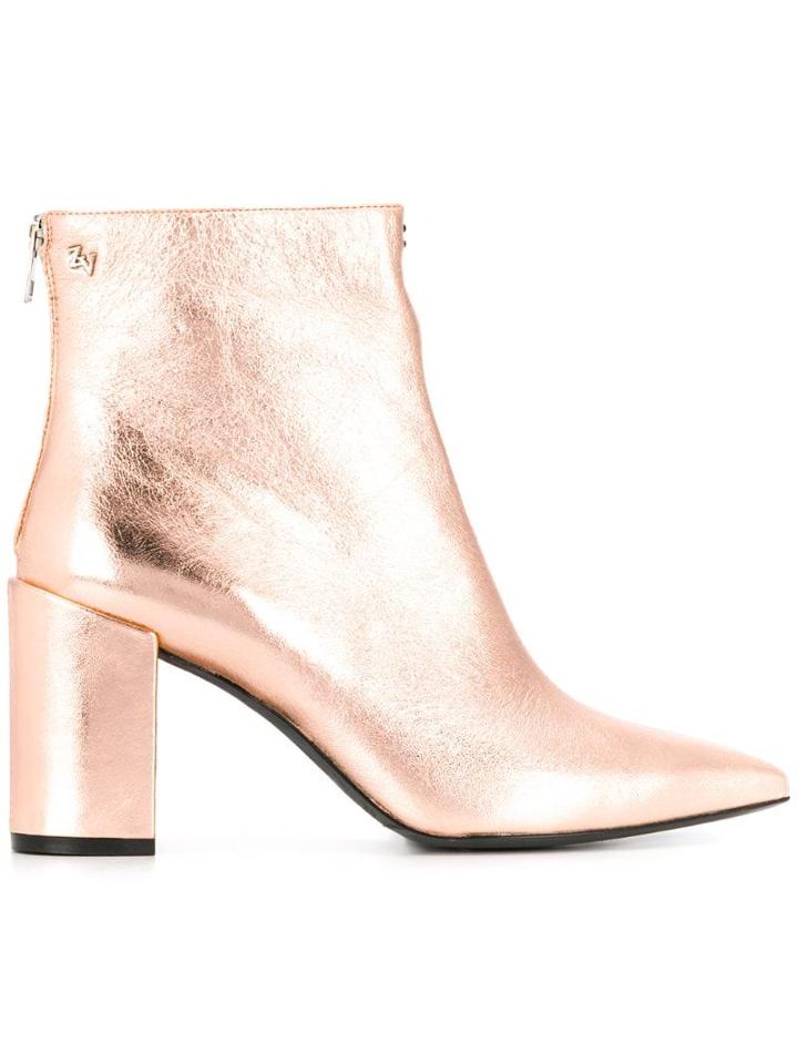 Zadig & Voltaire Glimmer Crush Ankle Boots - Gold