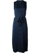 Theory 'centha' Button Down Tie Waist Shirt Dress