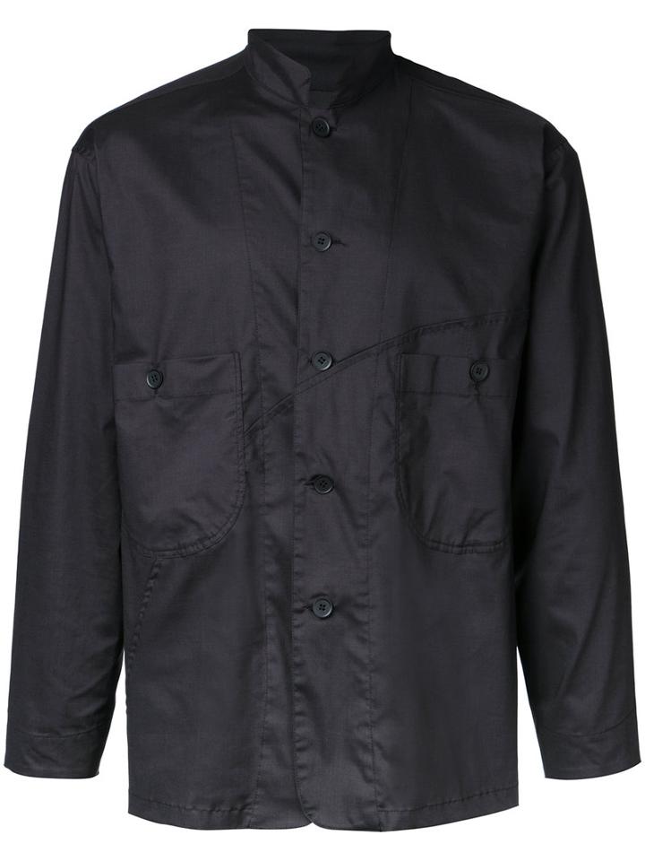Factotum Plain Shirt, Men's, Size: 46, Black, Polyester/polyurethane