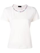 Alanui Bead-embellished T-shirt - Neutrals