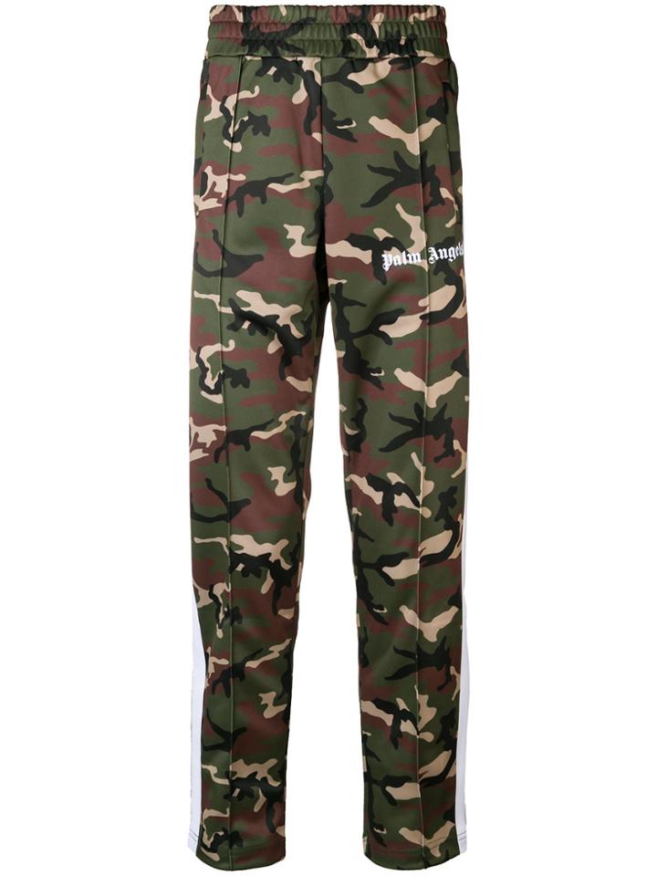 Palm Angels Camouflage Print Track Pants - Green