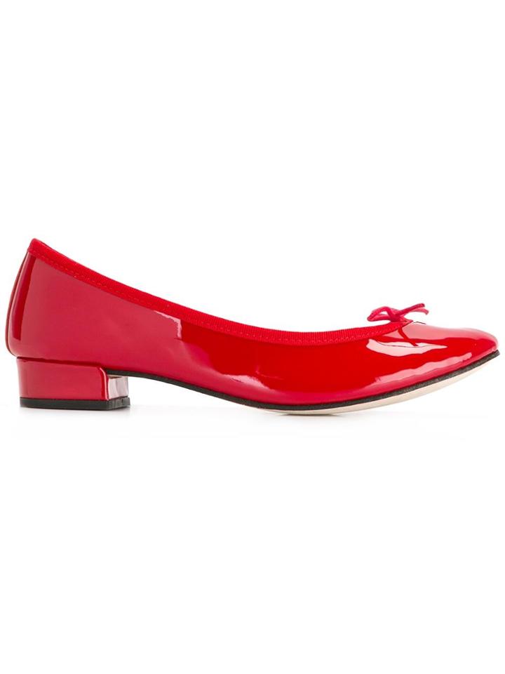 Repetto Lace Pumps - Red