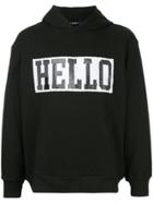 Taakk Hello Hooded Sweatshirt - Black